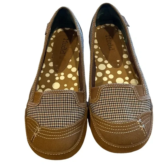 Mudd “Jaman” Houndstooth and Faux suede Slip On Sneakers Size 8 - Picture 3 of 11